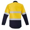 Syzmik ZW140 Mens Orange Flame HRC 2 Hoop Taped Open Front Spliced Shirt - Image 5