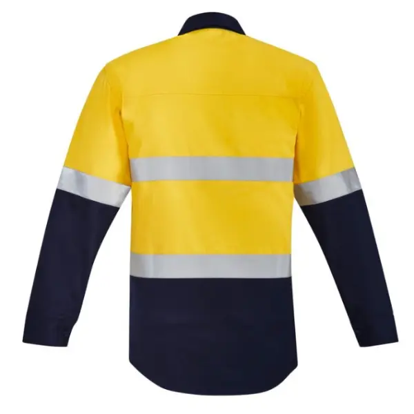 Syzmik ZW140 Mens Orange Flame HRC 2 Hoop Taped Open Front Spliced Shirt - Image 5