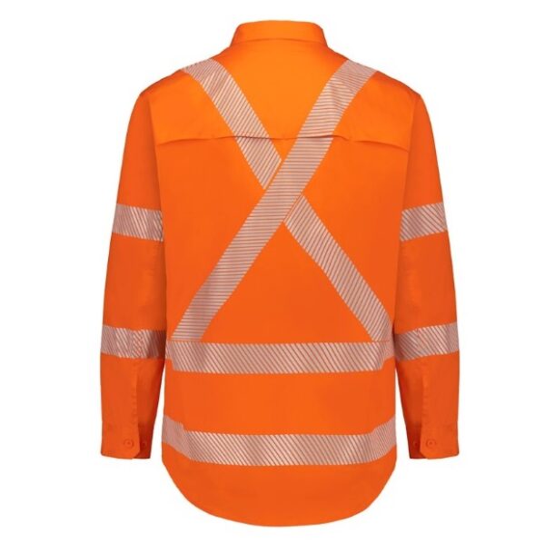 Syzmik ZW692 Mens Hi Vis X Back Shirt - Segmented Tape - Image 3