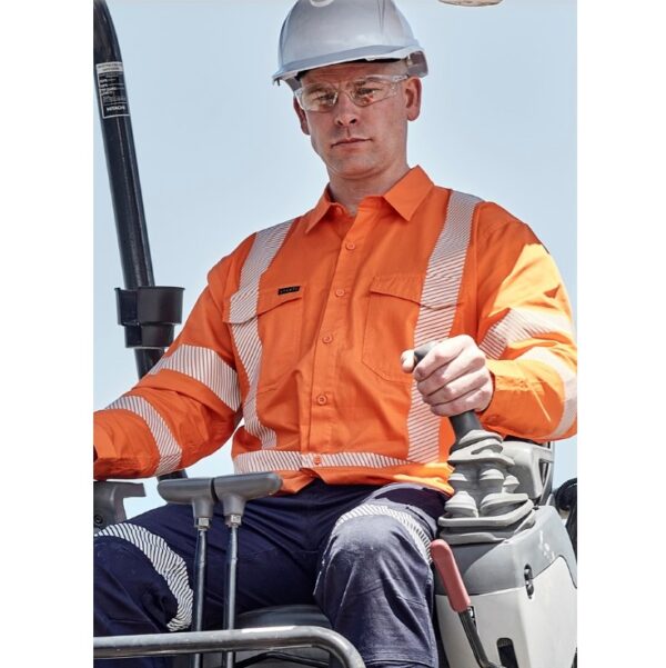 Syzmik ZW692 Mens Hi Vis X Back Shirt - Segmented Tape
