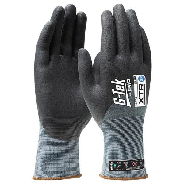 PIP 34-753 G-Tek Xtr 15G Gp Nitrile 3/4 Dip Glove