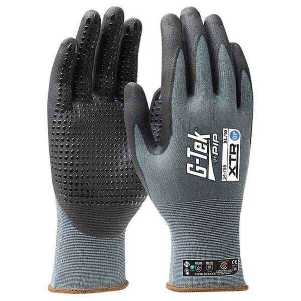 PIP 34-755 G-Tek Xtr 15G Gp Nitrile Dotted Glove
