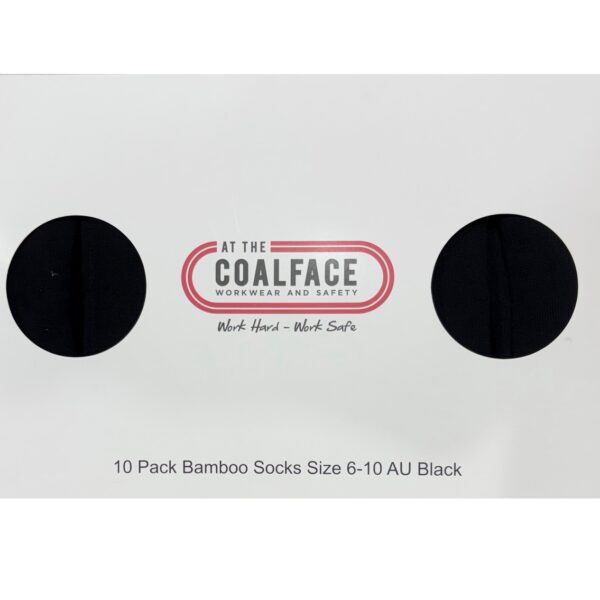 FAC ATC009/10 ATCF Heavy Bamboo Work Socks Black 6-10 -10 Pack - Image 3