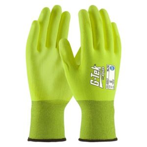 PIP 33-425LY G-Tek 13G Hi-Viz Yellow GP Palm Dip GlovePIP 33-425LY G-Tek 13G Hi-Viz Yellow GP Palm Dip Glove