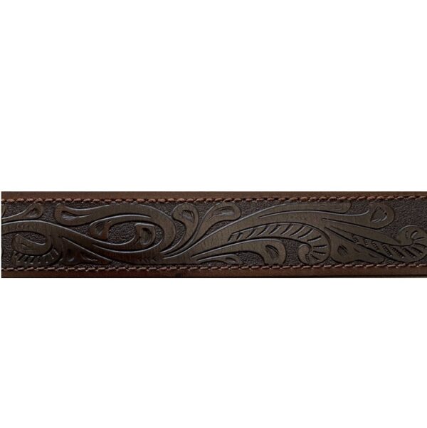 Pilbara RMPW004 Western Dress Buckle Tooled Leather Belt - Image 3