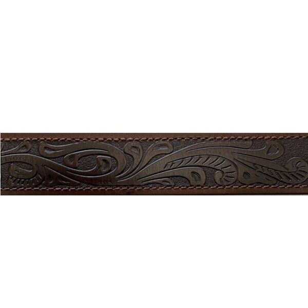 Pilbara RMPW003 Western Rodeo Buckle Tooled Leather Belt - Image 2