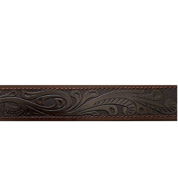 Pilbara RMPW005 Western Oval Buckle Tooled Leather Belt - Image 3
