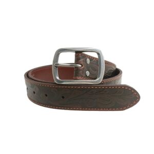 Pilbara RMPW005 Western Oval Buckle Tooled Leather BeltPilbara RMPW005 Western Oval Buckle Tooled Leather Belt