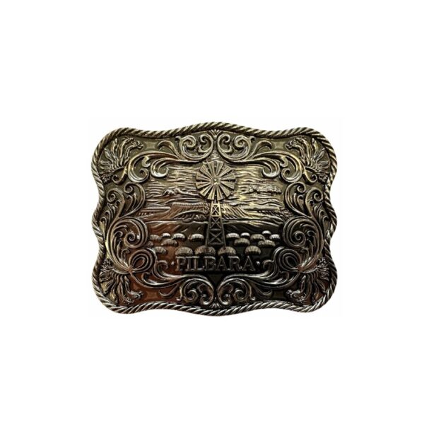 Pilbara RMPW006 Western Rodeo Buckle Navajo Leather Belt - Image 2