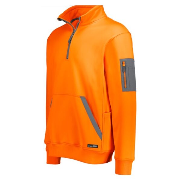 Syzmik ZT665 Unisex Hi Vis Streetworx Water Resistant 1/4 Zip Pullover - Image 6