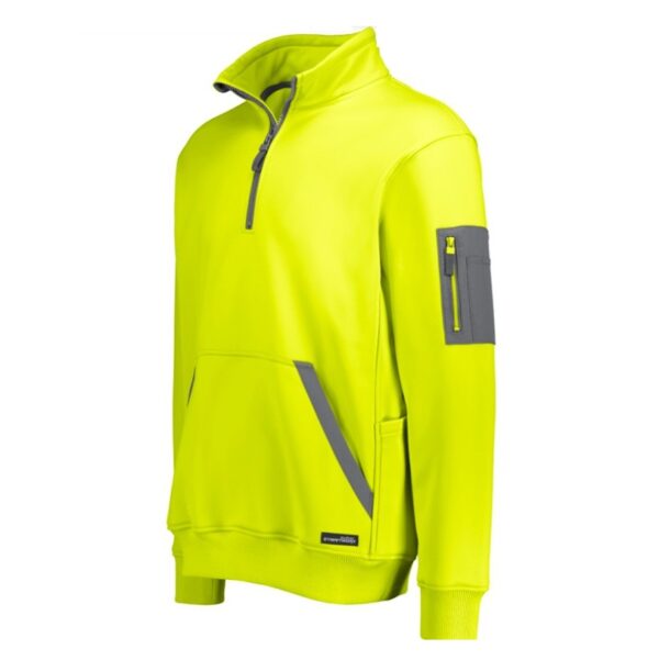 Syzmik ZT665 Unisex Hi Vis Streetworx Water Resistant 1/4 Zip Pullover - Image 3